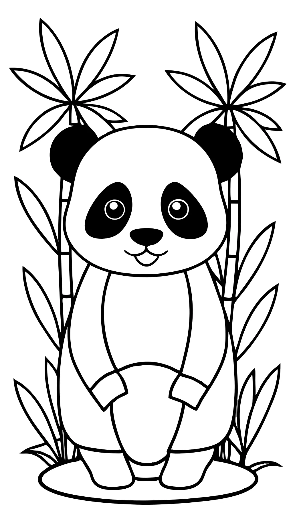 página para colorear panda